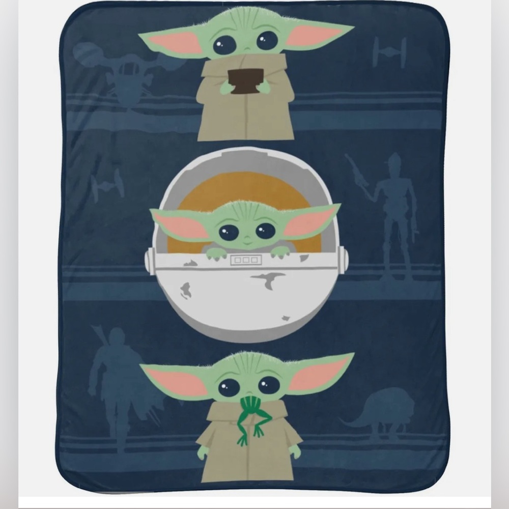 NWOT-Star Wars the Mandalorian Baby Yoda Fleece Throw Blanket